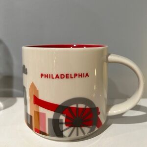 Starbucks Philadelphia Mug - Red, White, and Gray